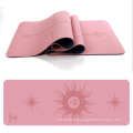 Exercice Prix compétitif Haute densité anti-Tear TPE Custom Pink Yogamat avec sangle de transport